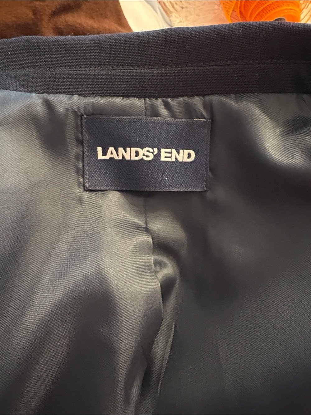 Lands' End Boys Navy Blazer with Gold Buttons - Picture 2 of 4